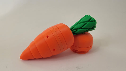 Carrot shaped scent hide set for aerial nose work, available in sets of 4 or 20