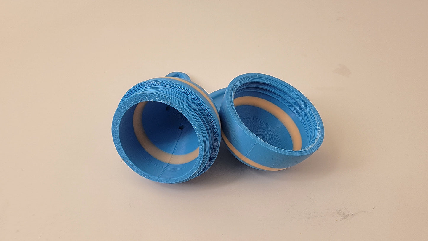 Inside of Easter egg hide showing scent vent, nose work training container detail