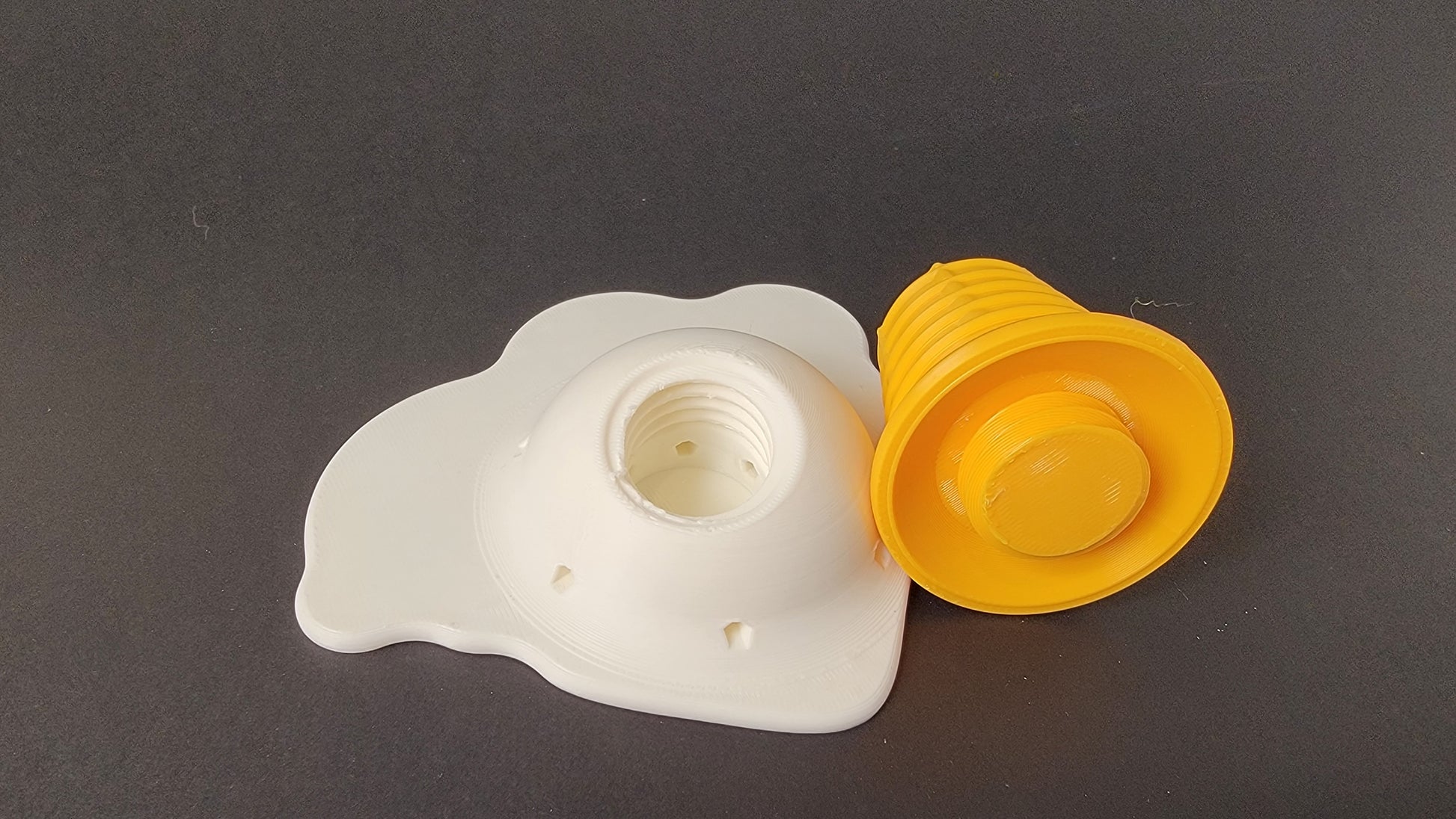 Inside of ice cream cone hide scent vent for nose work training container detail