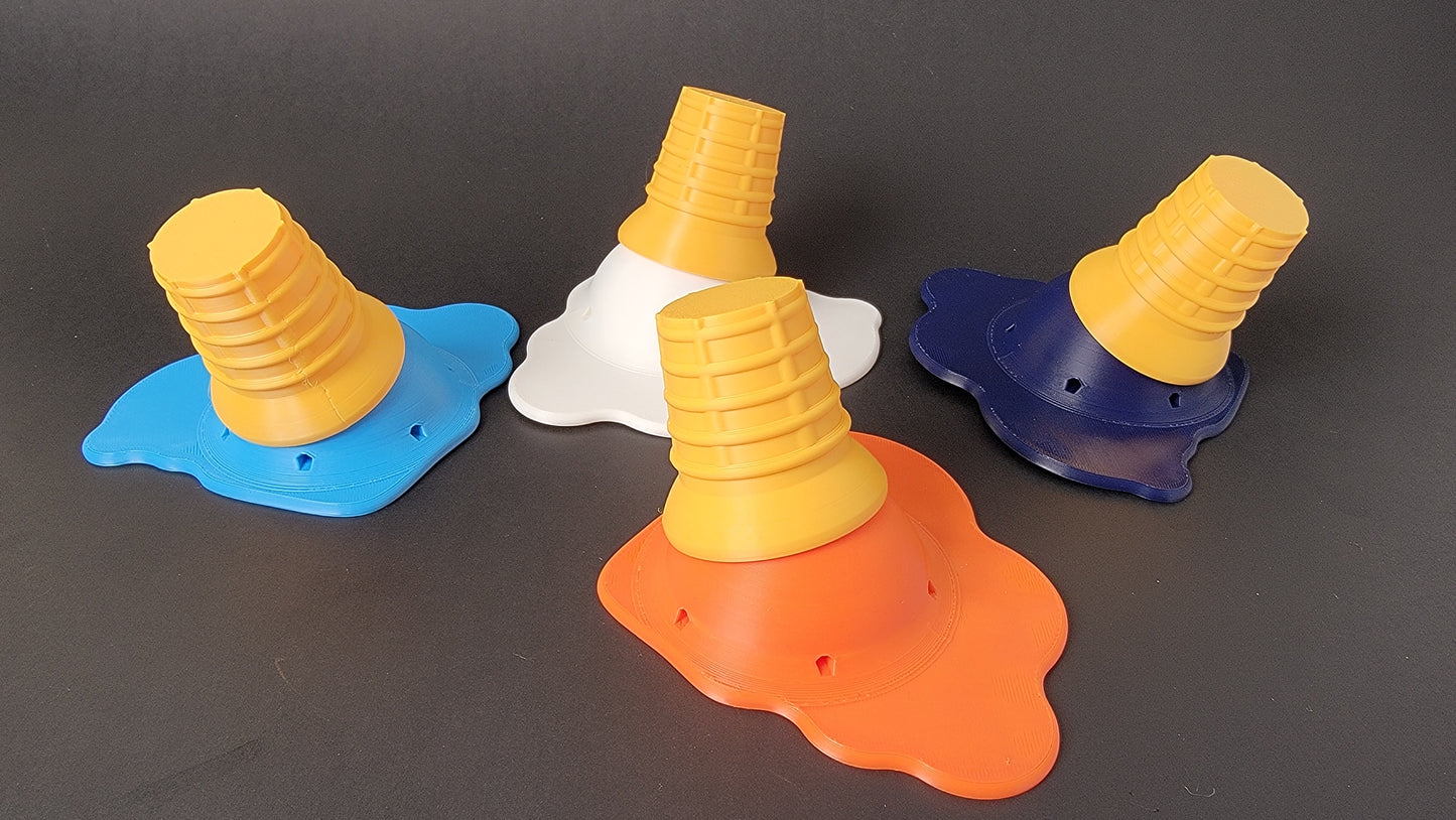 Melting ice cream cone scent hide for nose work training, novelty K9 detection container