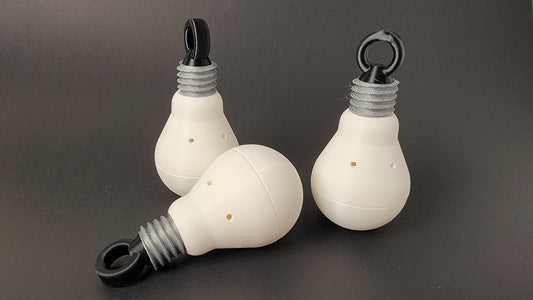 Light bulb scent hide set for aerial and ground nose work searches