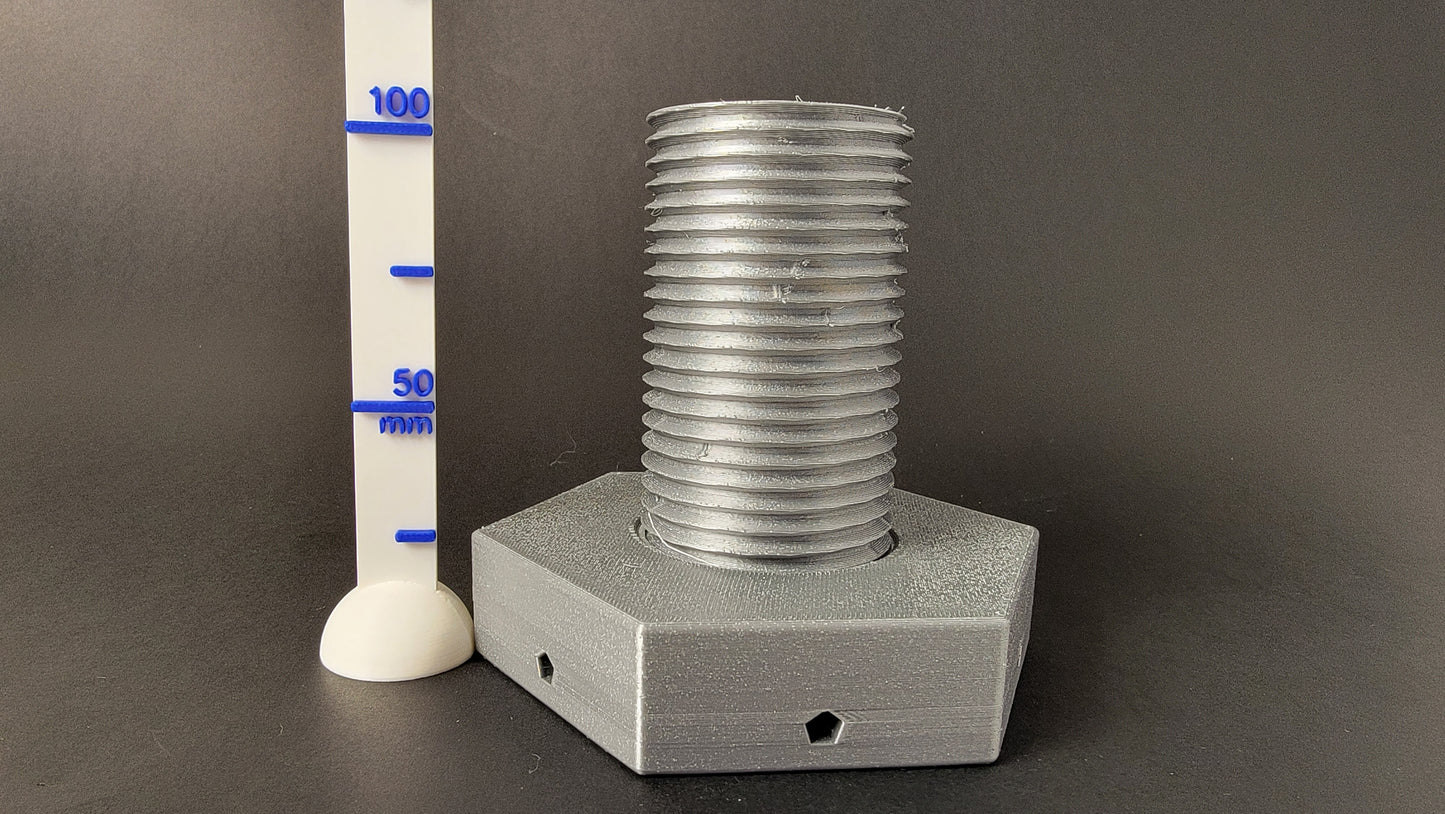 Size of bolt shaped scent container for nose work training or competition