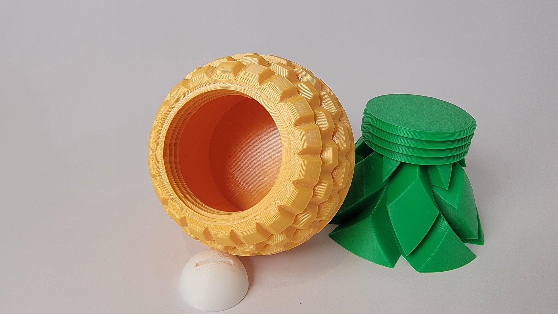 Pineapple hide close-up of scent chamber opening
