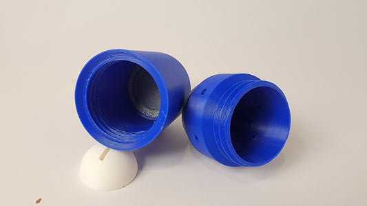 Inside of medium pop can hide showing scent vent detail for nose work odour placement