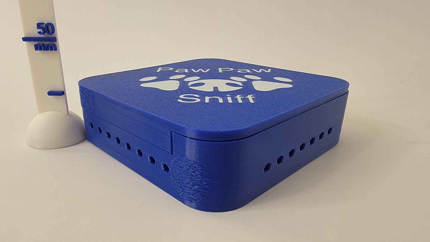 Tile scent hide size comparison for nose work training