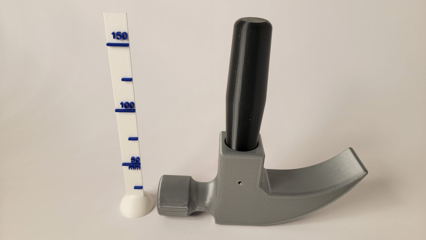 Hammer shaped scent hide for nose work, ABS plastic training container