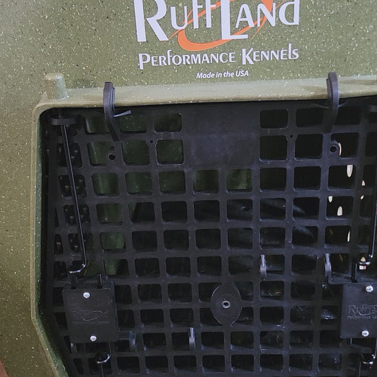 Easy snap-fit installation of the Ruffland kennel name plate